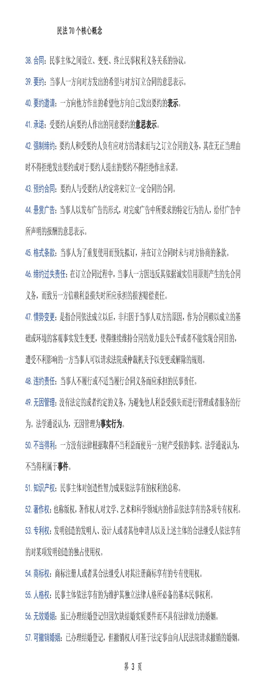 26考研法硕民法中的70个核心概念